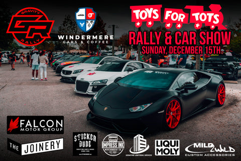 Gravity Rally & Windermere Cars & Coffee 4th Annual Toys for Tots December 15th 2024